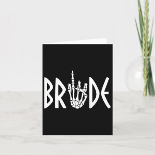 Tarjeta Bride Groom Skeleton Boda gótico Engagement Hal