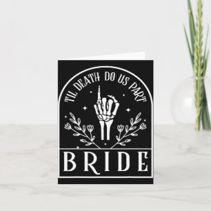 Tarjeta Bride Groom Skeleton Participación Gótica en Hallo