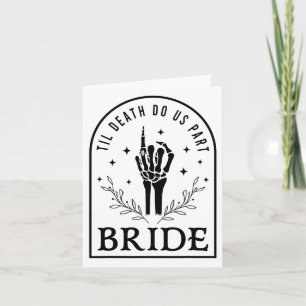 Tarjeta Bride Groom Skeleton Participación Gótica en Hallo