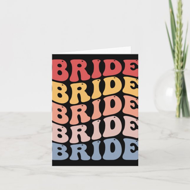 Tarjeta Bride Groovy Bridal Bachelorette (Anverso)