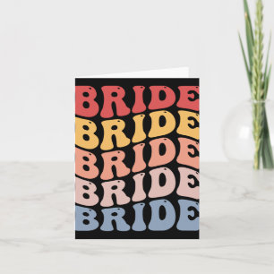 Tarjeta Bride Groovy Bridal Bachelorette