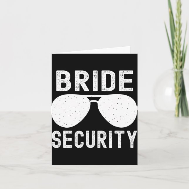 Tarjeta Bride Security Funny Boda Bachelorette Party Su (Anverso)