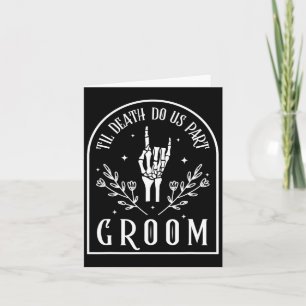 Tarjeta Bride Skeleton Boda de compromiso de Halloween gót
