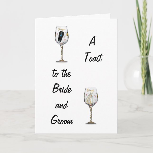 TARJETA BRIDE Y GROOM TOAST (Anverso)