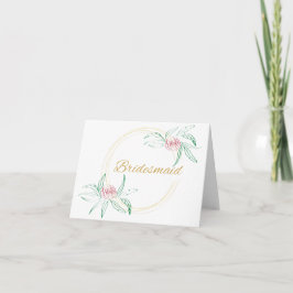 Tarjeta Bridesmaid
