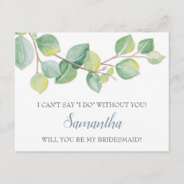 Tarjeta BRIDESMAID PROPOSAL, Greenery Eucalyptus