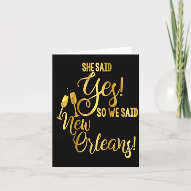 Tarjeta Bridesmaid Shirt Bachelorette She Said Yes We New  (Anverso)