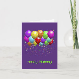 Tarjeta Bright Balloons Happy Birday