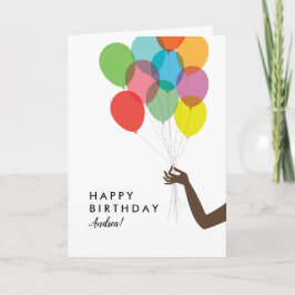 Tarjeta Bright Balloons Personalizado Happy Birday Card