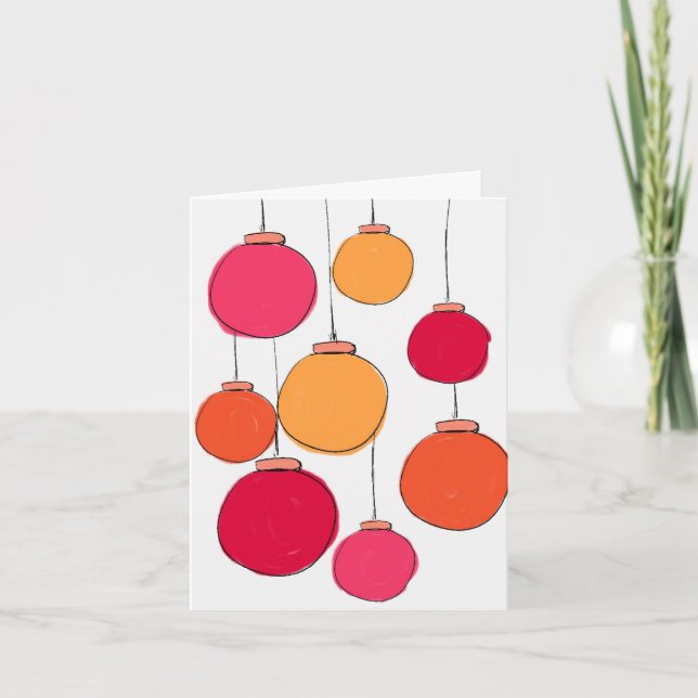 Tarjeta Bright Baubles (Anverso)