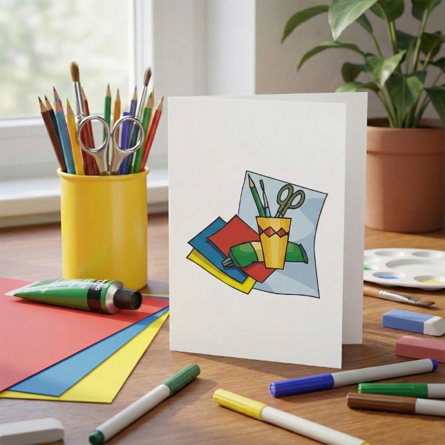 Tarjeta Bright Craft Supplies Colorful Art Tools (Subido por el creador)