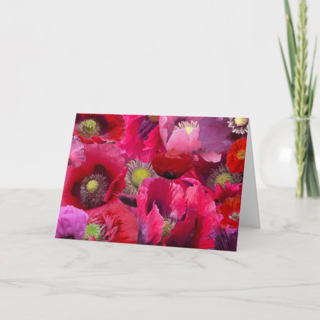 Tarjeta Bright Poppy  (Anverso)