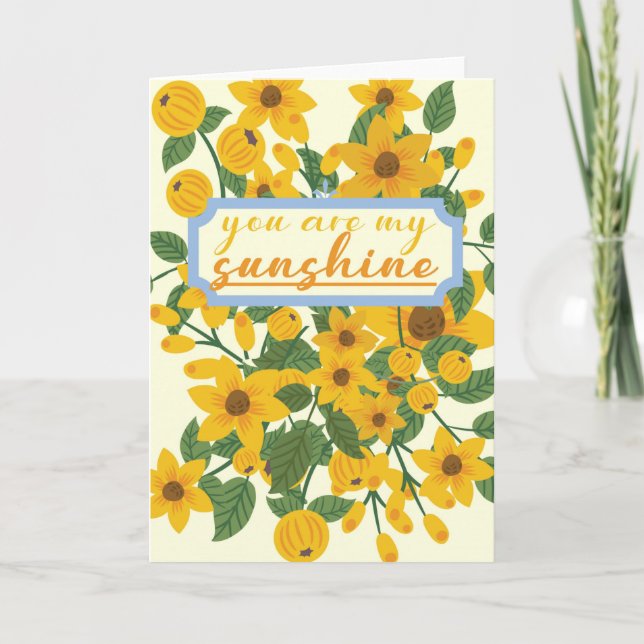 Tarjeta Bright Sunflower Aniversario (Anverso)
