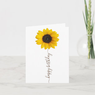 Tarjeta Bright Sunflower Birthday Saludo