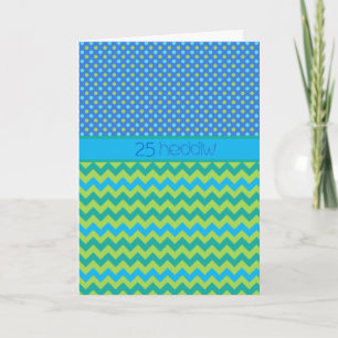 Tarjeta Bright Zigzags Personalizado Birthday Card Welsh S