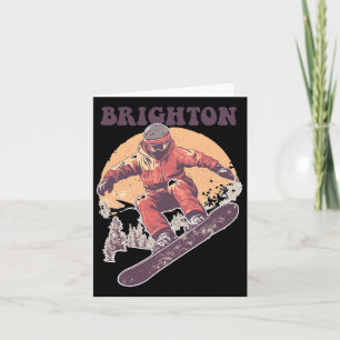 Tarjeta Brighton Utah Retro Snowboard