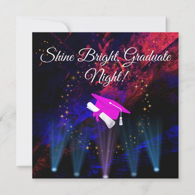 Tarjeta ¡Brilla Luminosa, Noche Graduada! (Anverso)