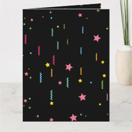 Tarjeta ¡Brilla Su Día! Cumpleaños de Confetti Personaliza