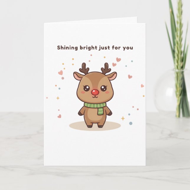Tarjeta Brillando solo para ti, adorable Puchi Dōshi (Anverso)