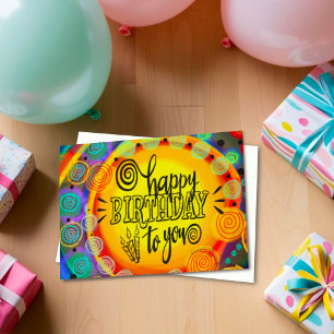 Tarjeta Brillante Alegre Celebra Tú Cumpleaños Niños