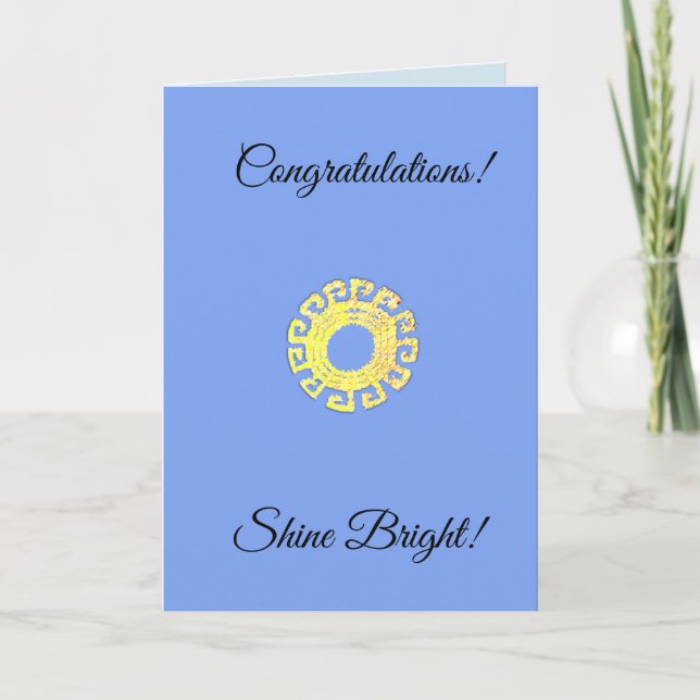 Tarjeta brillante brillante de felicitaciones edit (Anverso)