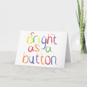 Tarjeta Brillante como botón - Felicidades