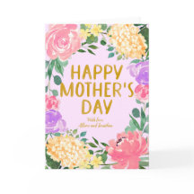 Brillante Floral Feliz Día de la Madre