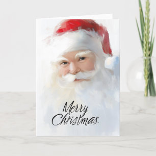 Tarjeta Brillante Navidad Santa