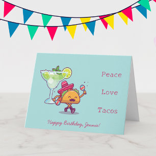 Tarjeta Brillante y divertida Girly feliz cumpleaños