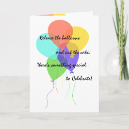 Tarjeta Brillantes globos 60 o CUALQUIER EDAD Saludo de cu