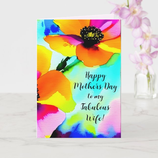 Tarjeta Brillantes lapidarios personalizados Día de la Mad (Orquídea)