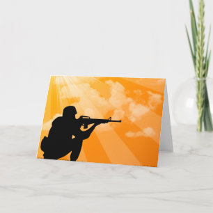 Tarjeta Brillo abajo en soldado