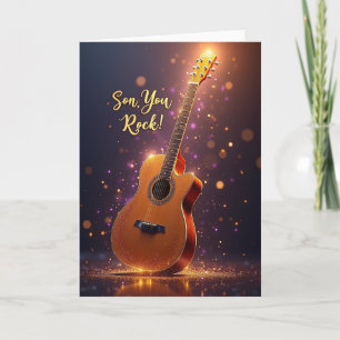 Tarjeta Brillo de Guitarra de Rock de Son You