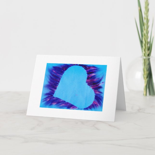 Tarjeta Brillo del corazón azul2 (Anverso)