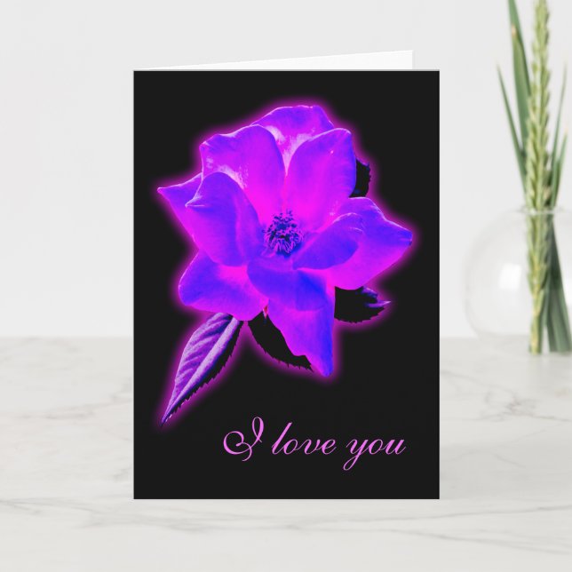 Tarjeta Brillo místico de neón morado rosa (Anverso)