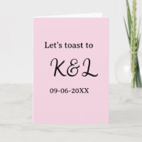Brindemos por compromiso de boda nombre letra rosa