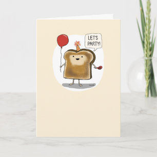 Tarjeta Brindis Celebración Divertido Cumpleaños Lindo