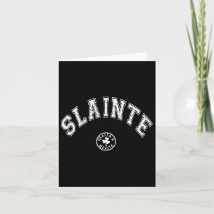 Tarjeta Brindis de bebida irlandés Slainte Día de San Patr