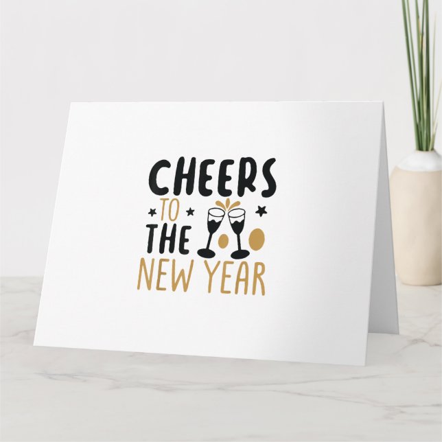 Tarjeta Brindis Por El Año Nuevo 2025 Cuenta Regresiva Vin (Anverso)