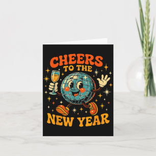 Tarjeta Brindis por el Año Nuevo 2026 Regalo de Fiesta Ret