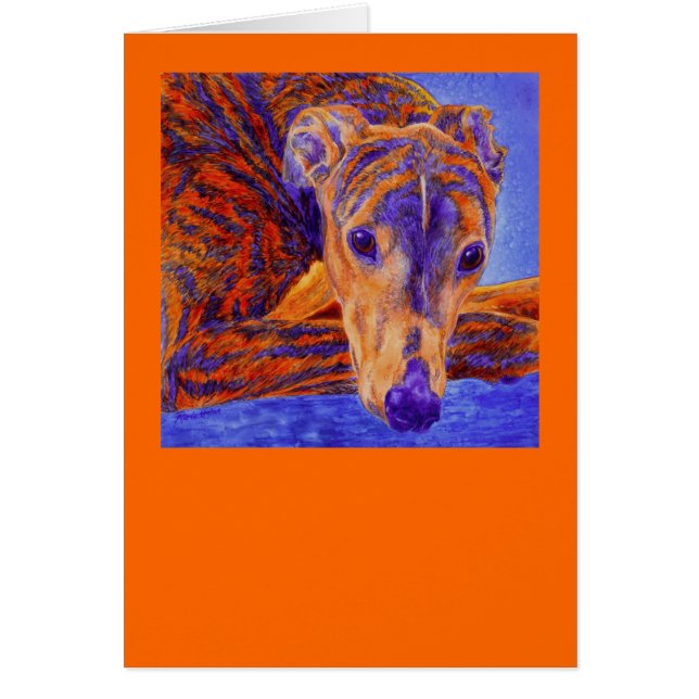 Tarjeta Brindle #2 del galgo - "as " (Frente)