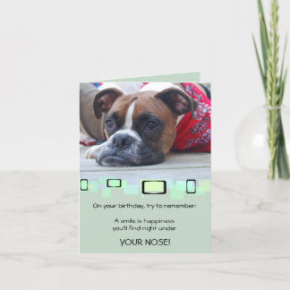 Tarjeta Brindle Boxer Pensive