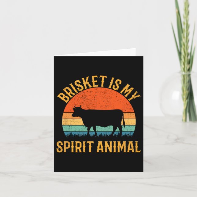 Tarjeta Brisket es mi animal espiritual (Anverso)