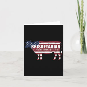 Tarjeta Brisketarian Brisket Bbq Humor Crude Byrbecue
