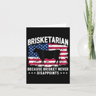 Tarjeta Brisketarian porque Brisket nunca decepciona a la