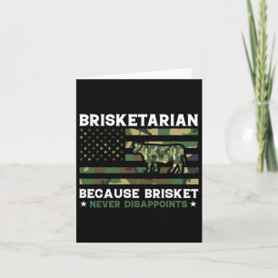 Tarjeta Brisketarian porque Brisket nunca decepcionó a Shi