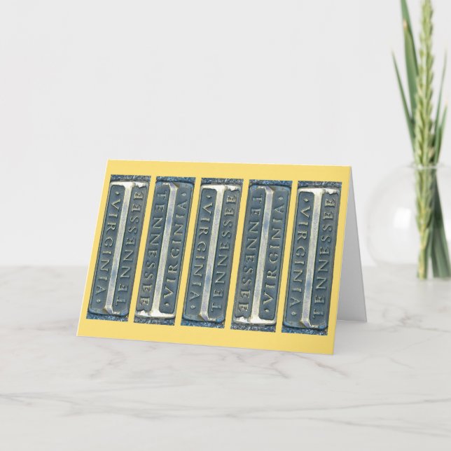 Tarjeta Bristol Virginia Tennessee Marker (Anverso)