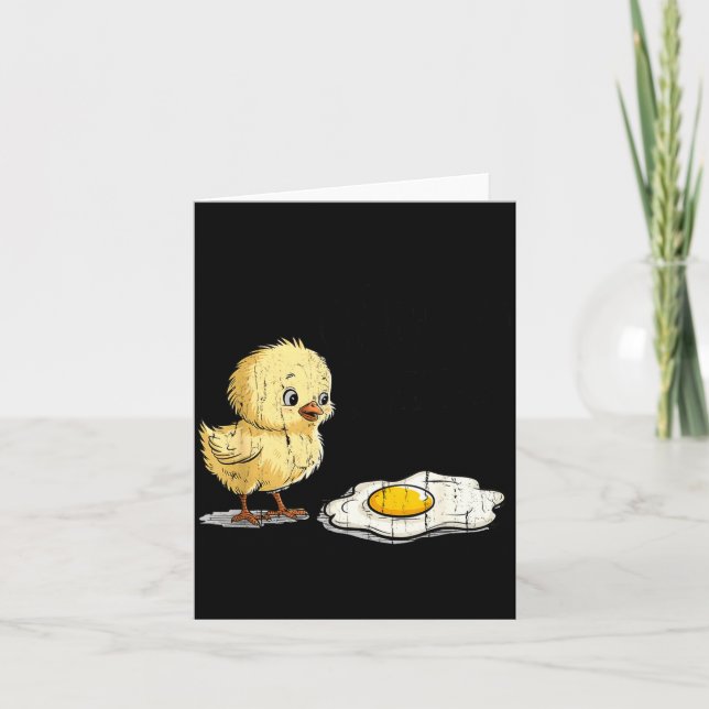 Tarjeta Bro Is That You, Funny Chick And Egg  (Anverso)