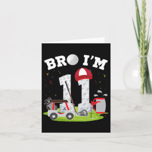 Tarjeta Bro, tengo 11 años de edad, tema del golf 11º cump
