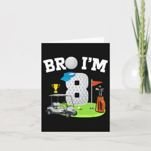 Tarjeta Bro, tengo 8 años de edad Tema del golf 8º cumplea